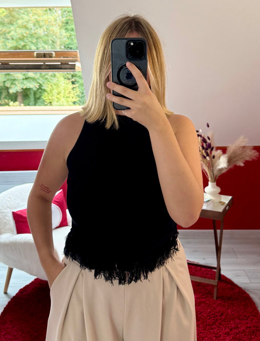 TOP FROUFROU NOIR - MaisonKLLY