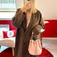 VESTE BLAZER OVERSIZE CHOCOLAT - MaisonKLLY