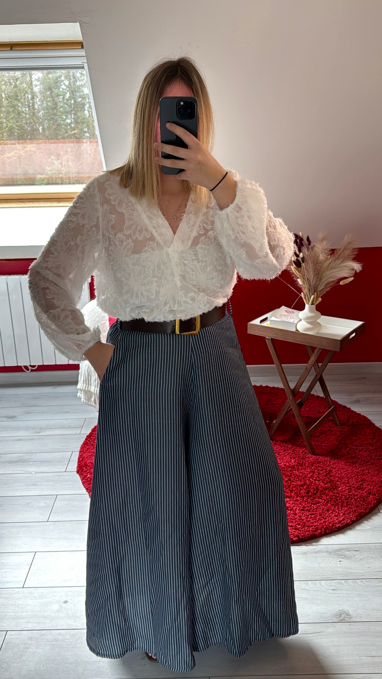 PANTALON RAYÉ LARGE - MaisonKLLY