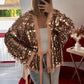 KIMONO SEQUIN PORTEFEUILLE CHAMPAGNE - MaisonKLLY