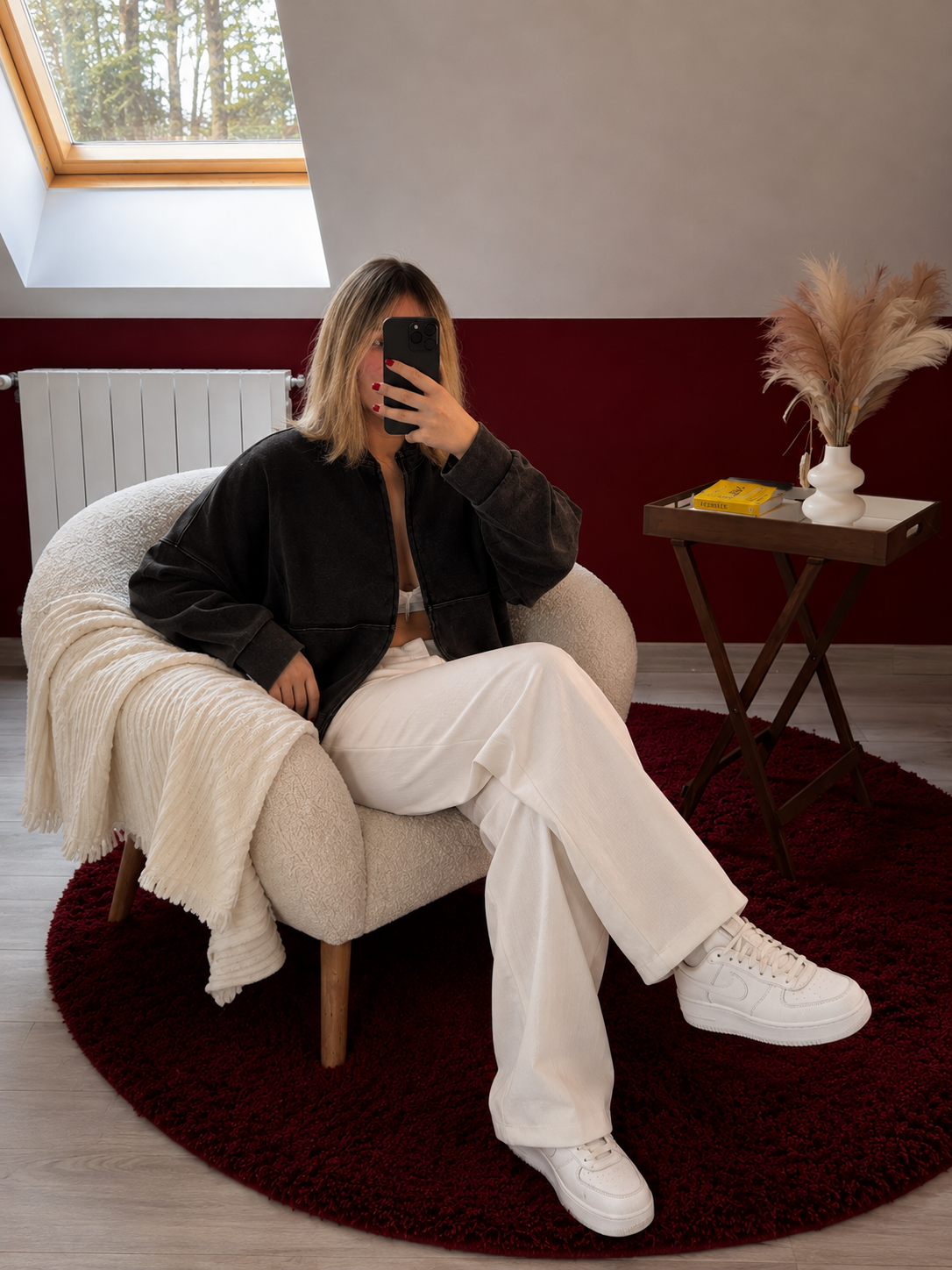 GILET NOIR EN COTON - MaisonKLLY