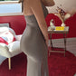 ROBE SATIN TAUPE