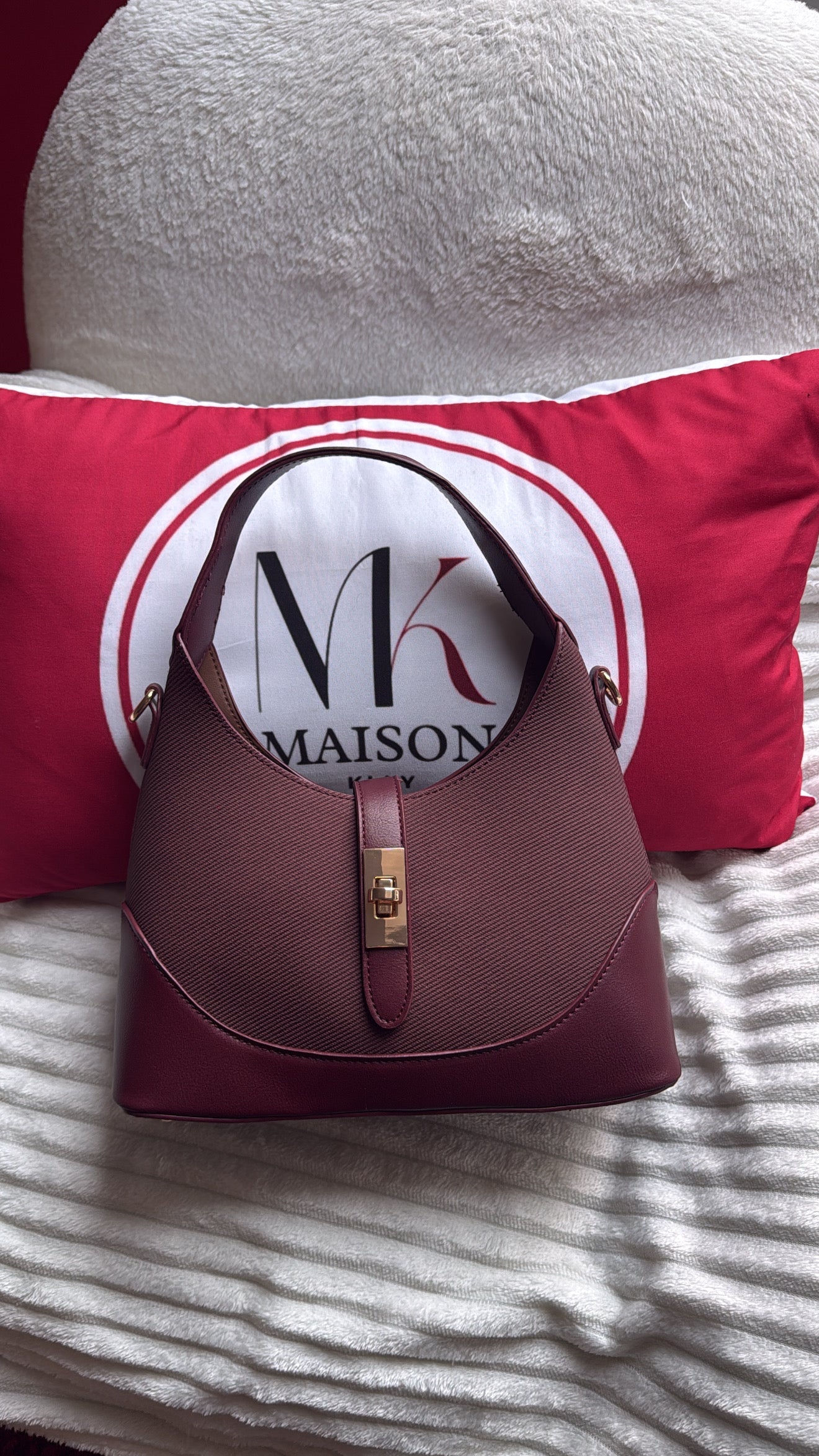 SAC À MAIN NORA BORDEAUX - MaisonKLLY