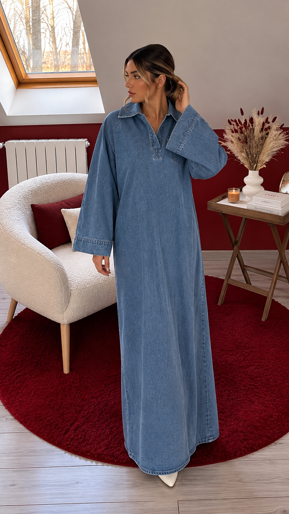 ROBE LONGUE EN JEANS