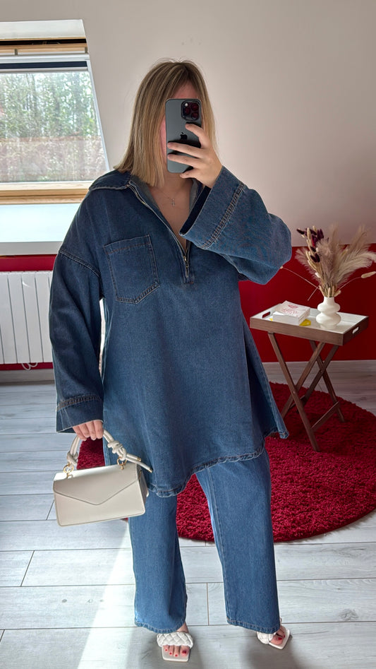 ENSEMBLE EN JEANS ZIP - MaisonKLLY