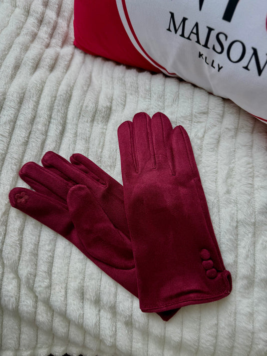 GANTS TACTILE BORDEAUX - MaisonKLLY