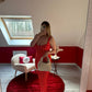 ROBE ROUGE À POIS BLANC - MaisonKLLY