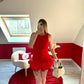 ROBE COMBI SHORT ROUGE - MaisonKLLY