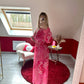 ROBE FLEURS ROSE - MaisonKLLY
