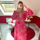 ROBE FLEURS ROSE - MaisonKLLY