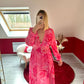 ROBE FLEURS ROSE - MaisonKLLY