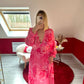 ROBE FLEURS ROSE - MaisonKLLY
