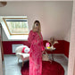 ROBE FLEURS ROSE - MaisonKLLY