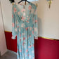 ROBE FLEURS BLEU - MaisonKLLY