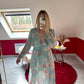 ROBE FLEURS BLEU - MaisonKLLY
