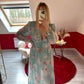 ROBE FLEURS BLEU - MaisonKLLY