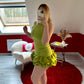ROBE COMBI-SHORT VERTE - MaisonKLLY