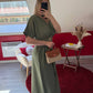 ROBE KAKI AVEC CEINTURE - MaisonKLLY