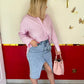 CHEMISE NOEUD ROSE - MaisonKLLY
