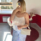 CROP TOP DENTELLE BLANC - MaisonKLLY