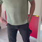 TEE-SHIRT EN MAILLE VERT D’EAU